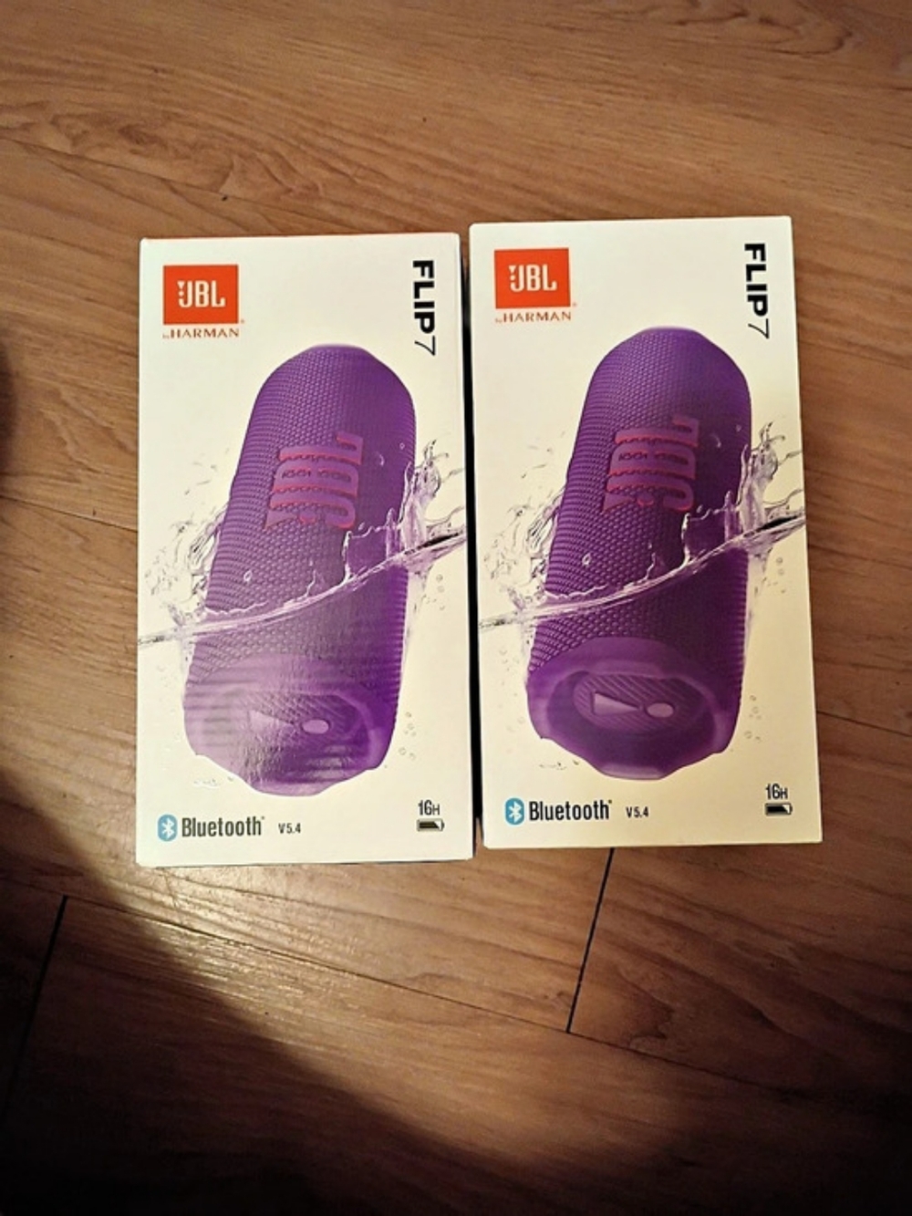 JBL Flip 7 Purple Portable Speaker Both Of Them Included